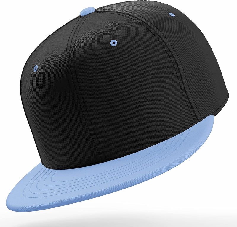 Daxton Store Classic Blank Snapback Flat Bill Visor Hat Cap One Size Adjustable Back - Image 4